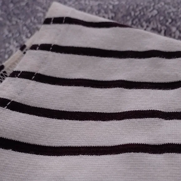 VINTAGE SPICE GIRL STYLE Striped CREAM AND BROWN Crop Top MISS JULI - Picture 5 of 6